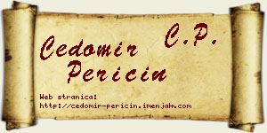 Čedomir Peričin vizit kartica